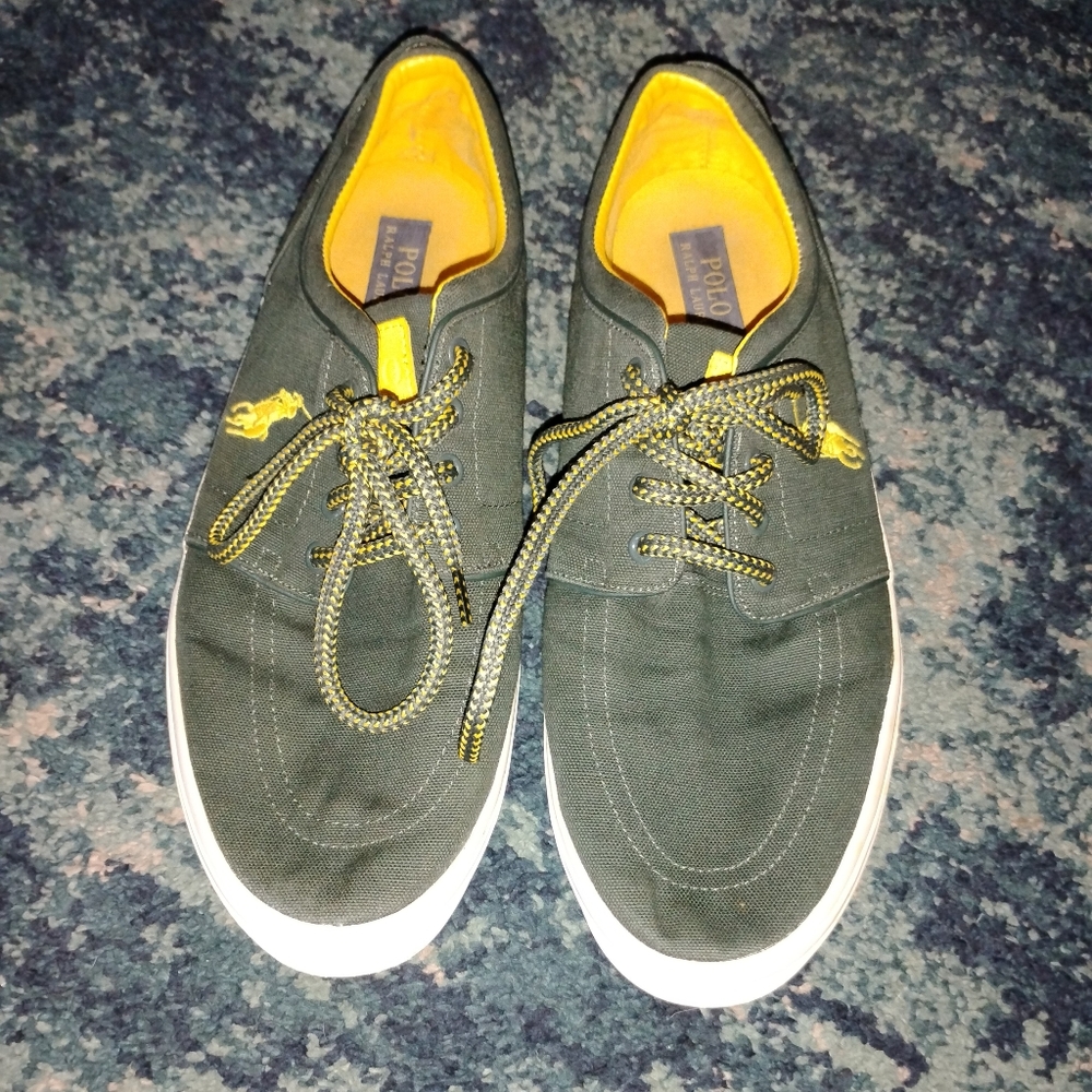 Polo by Ralph Lauren Men's Green Canvas Sneakers